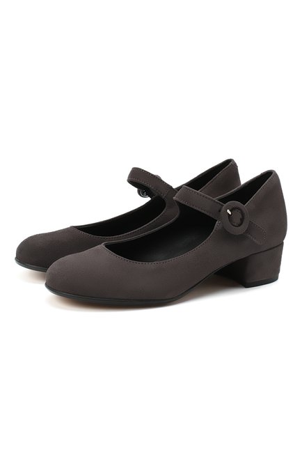 Детские замшевые туфли MISSOURI серого цвета по цене 20950 руб., арт. 78031N/27-30 | Фото 1
