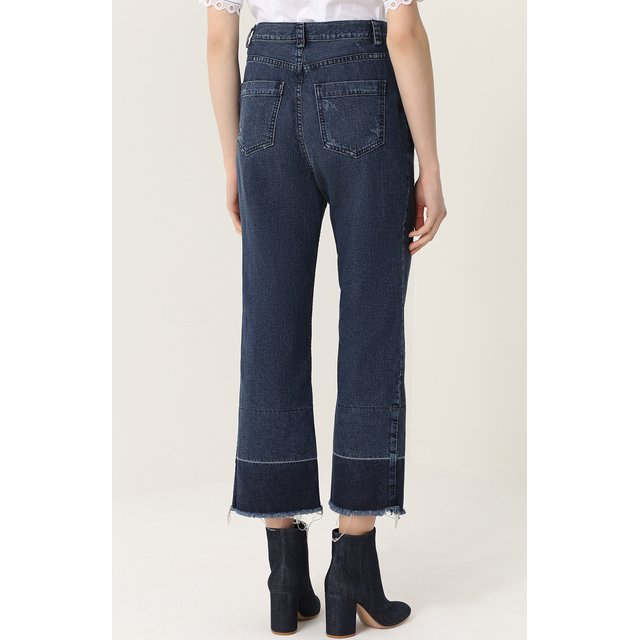 Укороченные расклешенные джинсы с бахромой Rachel Comey 40-507 DENIM Фото 4