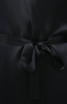Женский шелковый халат MARJOLAINE черного цвета, арт. Laser | Фото 5 (Материал внешний: Шелк)