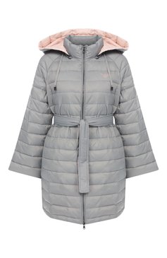 Женская куртка с капюшоном EMPORIO ARMANI серого цвета, арт. 3G2B61/2NXBZ | Фото 1 (Кросс-КТ: Куртка, Утепленный; Рукава: Длинные, Короткие; Материал внутренний: Не назначено; Женское Кросс-КТ: Пуховик-куртка; Длина (верхняя одежда): До середины бедра; Материал внешний: Синтетический материал; Материал сплава: Проставлено; Материал подклада: Синтетический материал; Драгоценные камни: Проставлено; Статус проверки: Проверена категория)