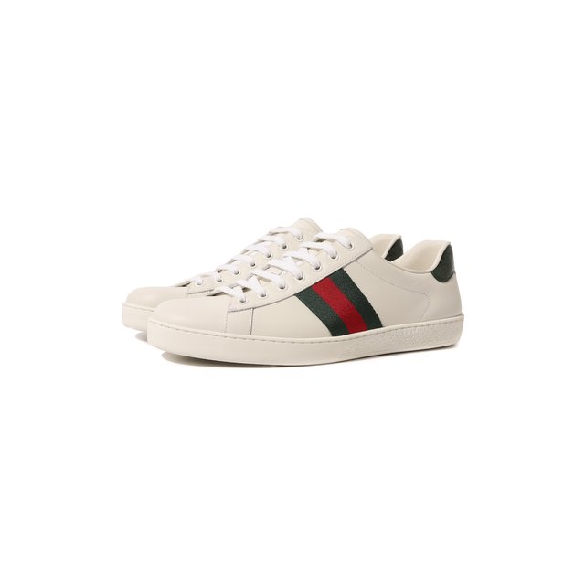 Кожаные кеды Ace Gucci 386750 A3830