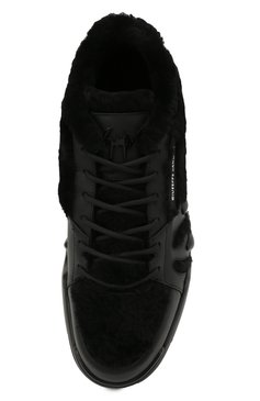 Мужские кеды talon GIUSEPPE ZANOTTI DESIGN черного цвета, арт. RU10051/004 | Фото 5 (Материал внешний: Натуральный мех; Материал утеплителя: Натуральный мех; Стили: Гранж; Подошва: Массивная)