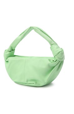 Женская сумка double knot mini BOTTEGA VENETA светло-зеленого цвета, арт. 629635/V1BW0 | Фото 4 (Сумки-технические: Сумки top-handle; Материал: Натуральная кожа; Материал сплава: Проставлено; Размер: mini; Драгоценные камни: Проставлено)