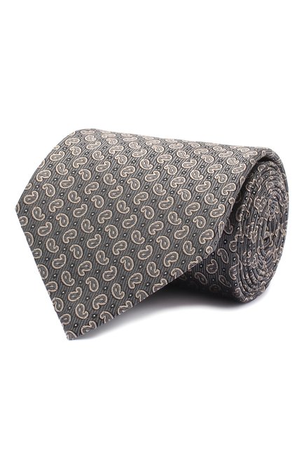 Мужской шелковый галстук BRIONI серого цвета по цене 24750 руб., арт. 062I00/09451 | Фото 1