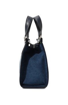 Женский сумка-тоут cabas ete LANCEL голубого цв�ета, арт. A12388 | Фото 4 (Сумки-технические: Сумки-шопперы; Материал сплава: Проставлено; Ремень/цепочка: На ремешке; Материал: Текстиль; Драгоценные камни: Проставлено; Размер: small)