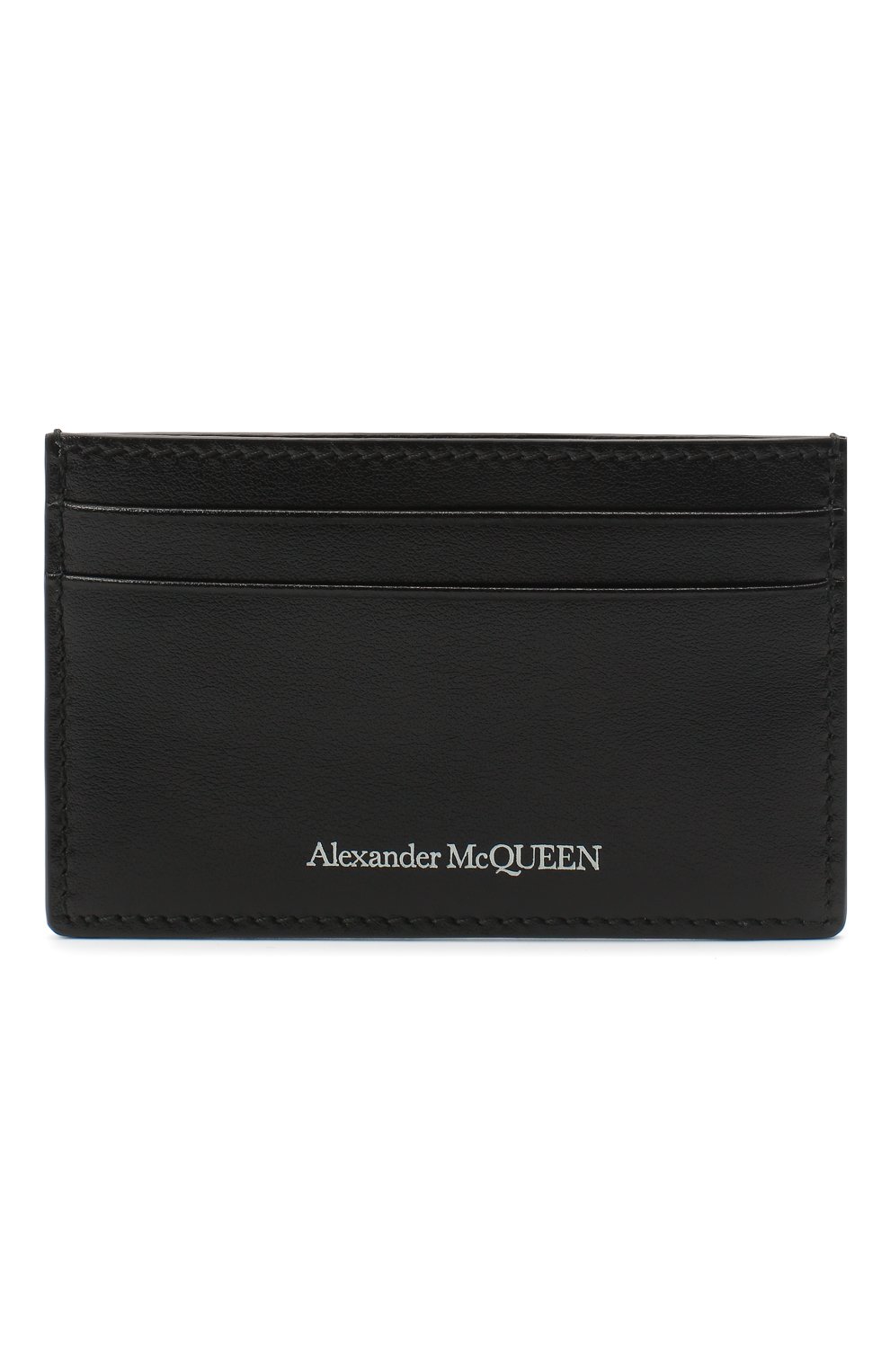 Мужской кожаный футляр для кредитных карт ALEXANDER MCQUEEN черного цвета, арт. 602144/1XI0Y | Фото 1 (Материал: Натуральная кожа)