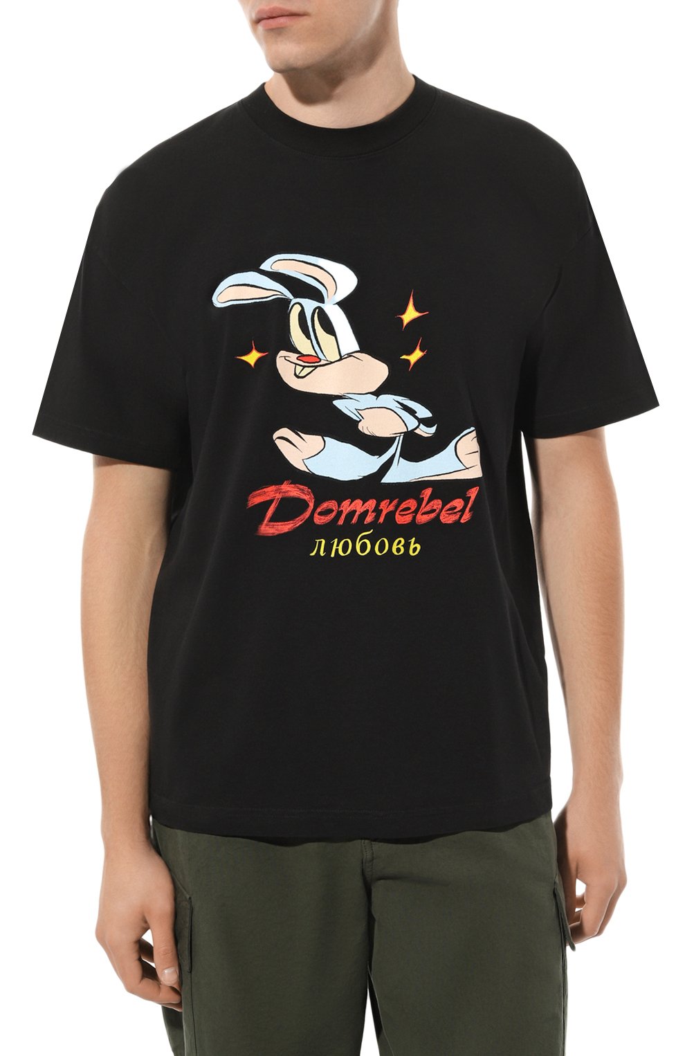 Хлопковая футболка DOMREBEL  BUNNY L0VE/T-SHIRT Фото 3