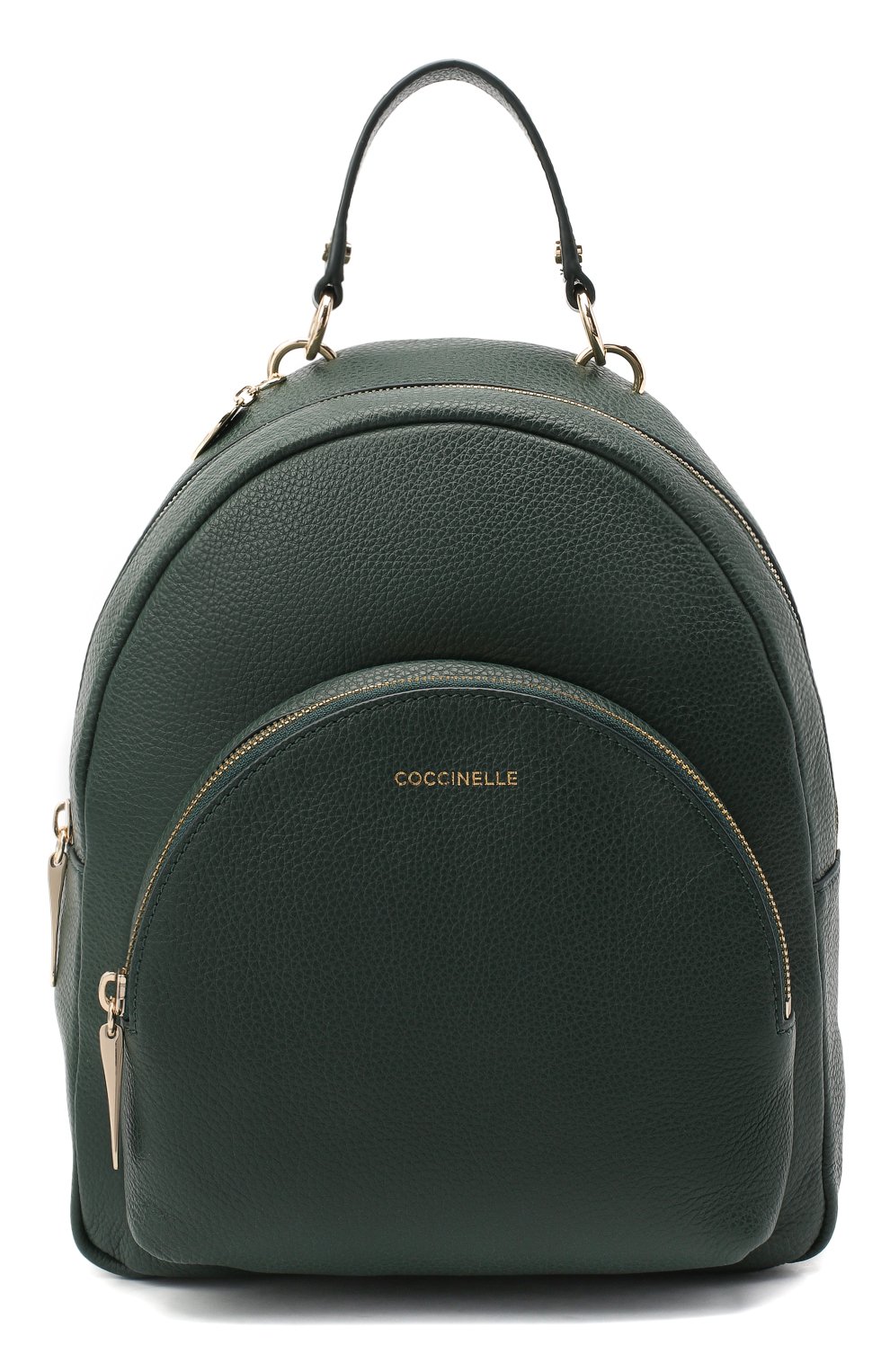 Женский рюкзак alpha COCCINELLE зеленого цвета, арт. E1 GS5 14 01 01 | Фото 1 (Размер: medium; Материал: Натуральная кожа; Стили: Кэжуэл)