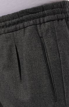 Мужские брюки из шерсти и хлопка ANDREA CAMPAGNA серого цвета, арт. SPIAGGIA RETR0/GB1748 | Фото 5 (Материал внешний: Шерсть; Длина (брюки, джинсы): Стандартные; Случай: Повседневный; Материал сплава: Проставлено; Драгоценные камни: Проставлено; Стили: Кэжуэл)