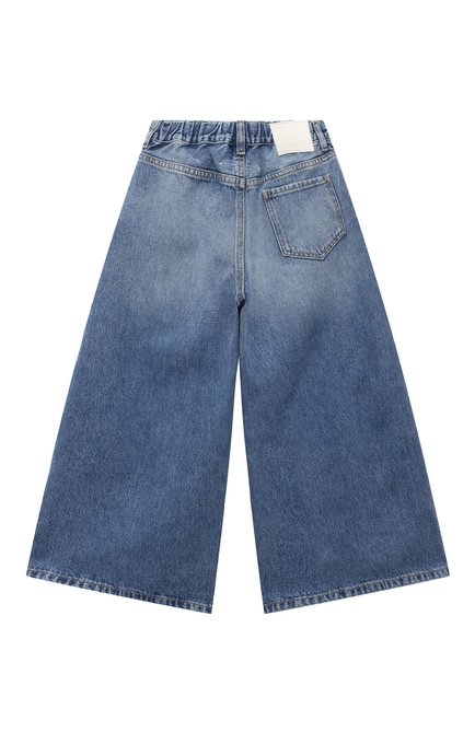 Детские джинсы MM6 синего цвета, арт. M60450/MM01L | Фото 2 (Материал внешний: Хлопок; Нос: Не проставлено; Материал сплава: Проставлено)