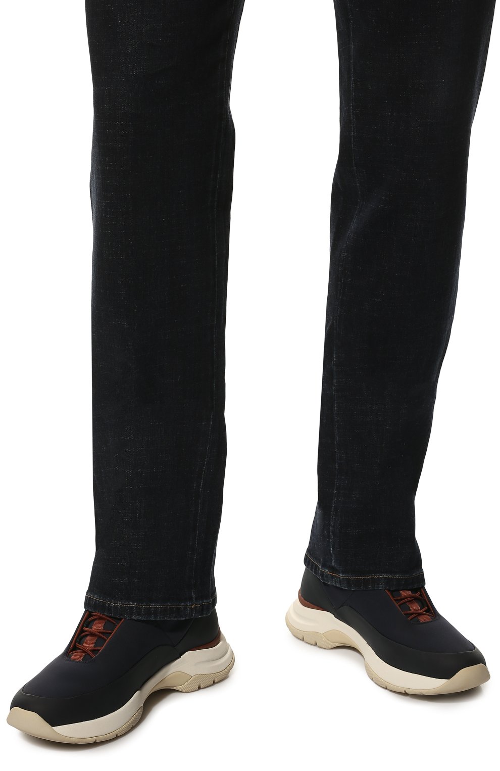 Мужские текстильные ботинки icer LORO PIANA темно-синего цвета, арт. FAL0146 | Фото 3 (Наличие утеплителя: Да; Материал внешний: Текстиль; Мужское Кросс-КТ: Ботинки-обувь, зимние ботинки; Материал внутренний: Натуральная кожа, Текстиль; Региональные ограничения белый список (Axapta Mercury): RU; Материал сплава: Проставлено; Подошва: Массивная; Драгоценные камни: Проставлено)