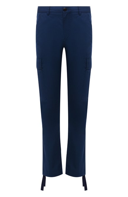 Мужские хлопковые брюки-карго BURBERRY темно-синего цвета, арт. 8043259 | Фото 1 (Длина (брюки, джинсы): Стандартные; Материал внешний: Хлопок; Случай: Повседневный; Силуэт М (брюки): Карго; Стили: Кэжуэл)