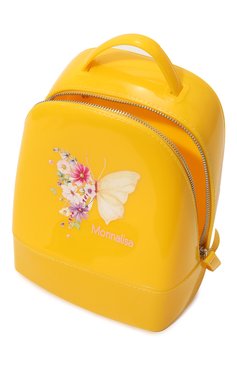 Детская рюкзак MONNALISA желтого цвета, арт. 19A006 | Фото 3 (Материал: Пластик)