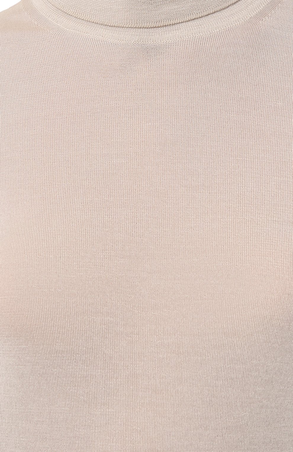 Женская водолазка из кашемира и шелка MUST кремвого цвета, арт. 213063 | Фото 5 (Женское Кросс-КТ: Водолазка-одежда; Материал внешний: Шерсть, Шелк, Кашемир; Рукава: Длинные; Длина (для топов): Стандартные; Материал сплава: Проставлено; Драгоценные камни: Пр оставлено; Стили: Кэжуэл)