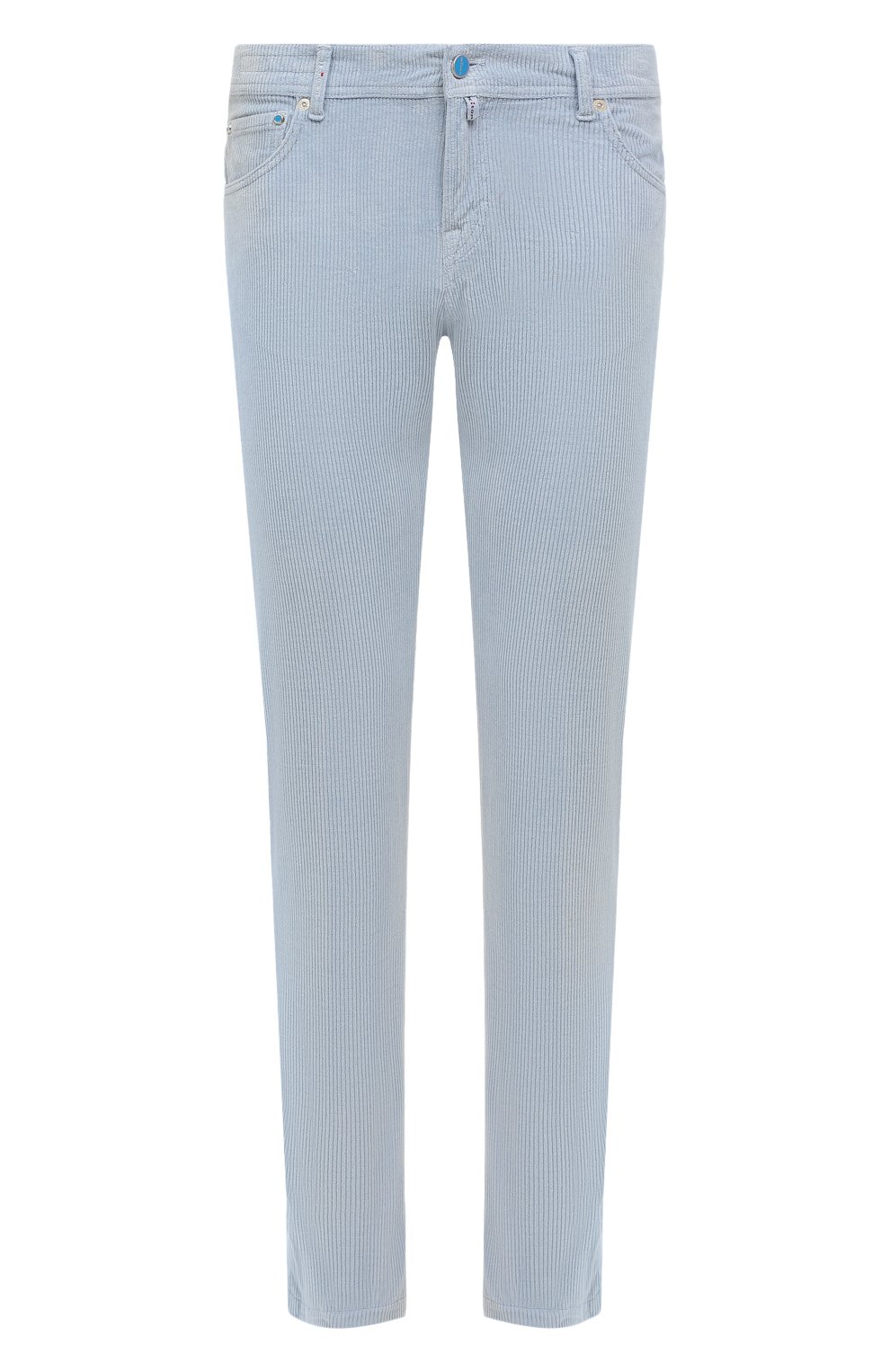 Мужские брюки из хлопка и кашемира KITON голубого цвета, арт. UPNJSJ0758A | Фото 1 (Длина (брюки, джинсы): Стандартные; Случай: Повседневный; Материал внешний: Хлопок; Стили: Кэжуэл)