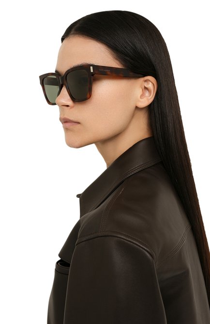 Женские солнцезащитные очки SAINT LAURENT коричневого цвета, арт. SL 507 003 | Фото 2 (Тип очков: С/з; Очки форма: Квадратные; Оптика Гендер: оптика-женское)