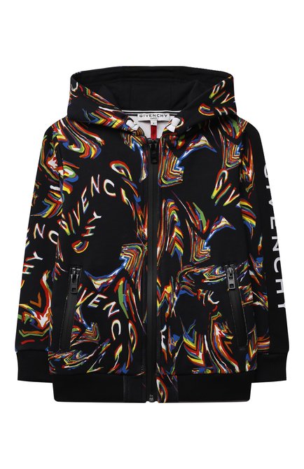 Детский хлопковая толстовка GIVENCHY черного цвета, арт. H25264 | Фото 1 (Мальчики Кросс-КТ: Толстовка-одежда; Материал внешний: Хлопок; Рукава: Длинные; Ростовка одежда: 10 - 11 лет | 140 - 146см, 12 лет | 152 см, 13 - 15 лет | 158 см, 4 года | 104 см, 5 лет | 110 см, 6 лет | 116 см, 8 лет | 128 см)