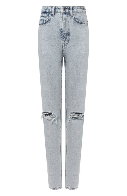 Женские джинсы DENIM X ALEXANDER WANG светло-голубого цвета по цене 57100 руб., арт. 4DC2214341 | Фото 1