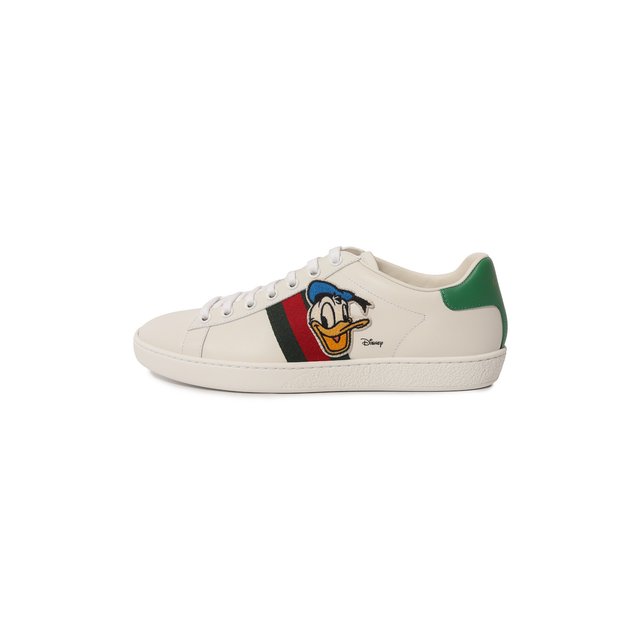 Кожаные кеды Disney x Gucci Gucci  649401 1XG60 Фото 4