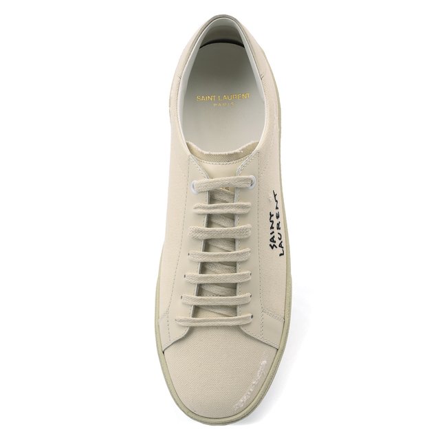 Текстильные кеды Court Classic Saint Laurent  610648/GUP10 Фото 6