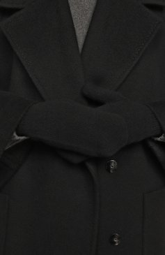 Женские варежки из шерсти и кашемира CANOE черного цвета, арт. 6202210 | Фото 2 (Материал: Текстиль, Шерсть; Материал сплава: Проставлено; Нос: Не проставлено; Женское Кросс-КТ: варежки)