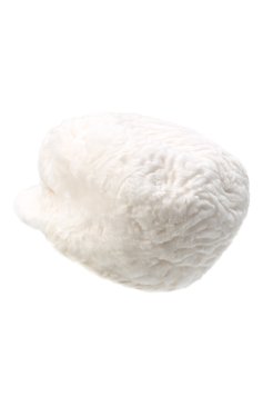 Женская кепка из каракульчи клара FURLAND белого цвета, арт. 0129707810014200000 | Фото 2 (Материал: Натуральный мех)