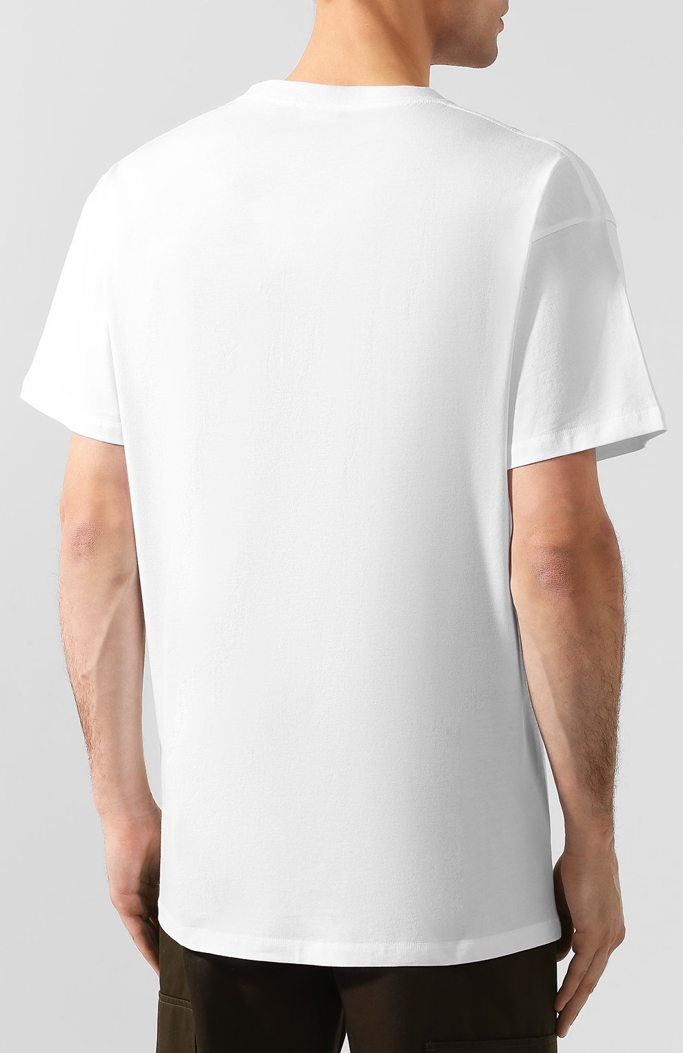 Мужская хлопковая футболка RAF SIMONS белого цвета, арт. 192-121-19001 | Фото 4 (Рукава: Короткие; Длина (для топов): Стандартные, Удлиненные; Стили: Гранж; Принт: С принтом; Материал внешний: Хлопок)