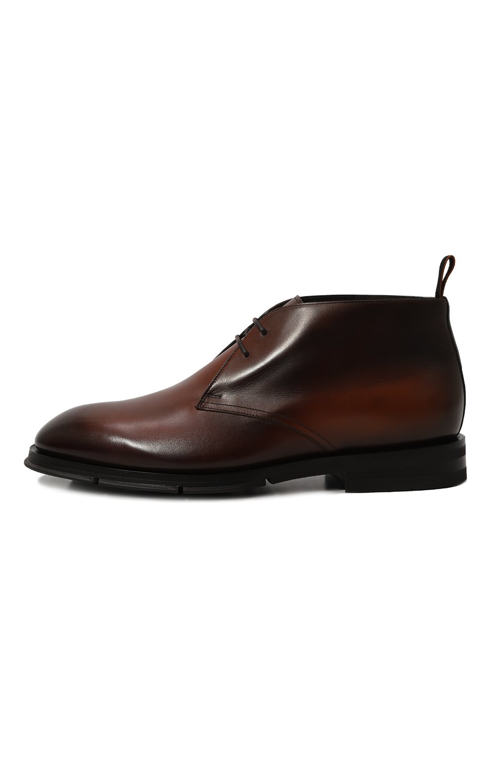 Мужские кожаные ботинки SANTONI �коричневого цвета, арт. MCJG18583PI2HDLN | Фото 4 (Мужское Кросс-КТ: Ботинки-обувь, Дезерты-обувь; Материал внутренний: Натуральная кожа; Материал сплава: Проставлено; Материал утеплителя: Без утеплителя; Подошва: Плоская; Драгоценные камни: Проставлено)
