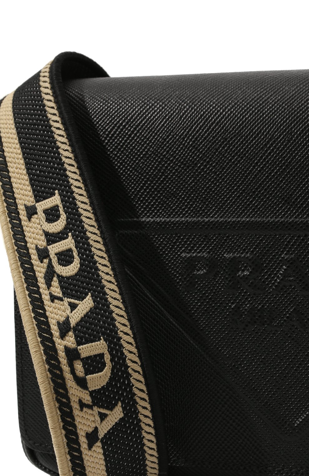 Мужская кожаная сумка PRADA черного цвета, арт. 2VD046-2FAD-F0002-OOO | Фото 3 (Размер: medium; Материал: Натуральная кожа; Ремень/цепочка: На ремешке)