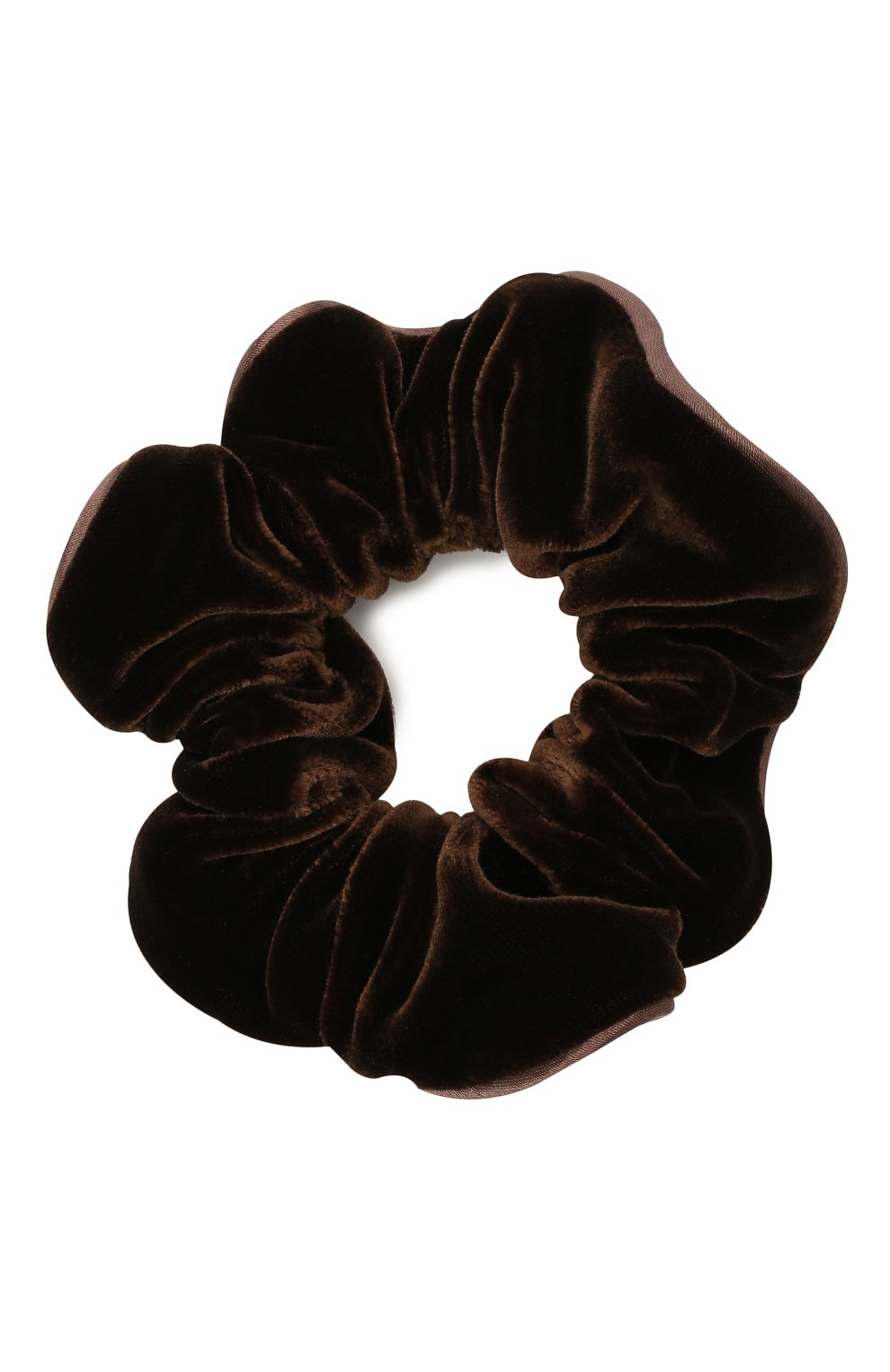 Женская резинка для волос ALEXANDRE DE PARIS коричневого цвета, арт. TCH-17402-PM H | Фото 2 (Материал: Текстиль)