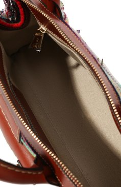 Женская сумка edith medium CHLOÉ разноцветного цвета, арт. CHC22SS450F90 | Фото 5 (Сумки-технические: Сумки top-handle; Размер: medium; Ремень/цепочка: На ремешке; Материал: Текстиль)