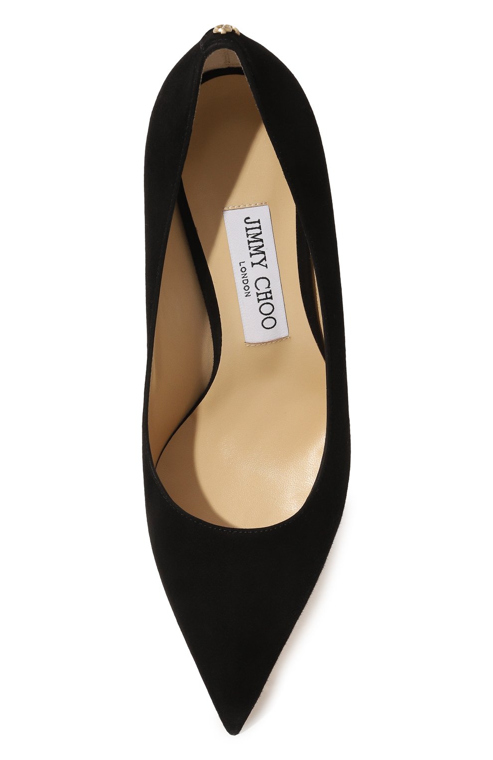 Женские замшевые туфли love 65 JIMMY CHOO черного цвета, арт. L0VE 65/BWJ | Фото 6 (Материал внутренний: Натуральная кожа; Каблук тип: Шпилька; Материал внешний: Замша)