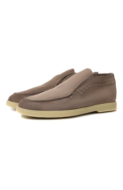 Мужские замшевые ботинки STEFANO RICCI бежевого цвета, арт. UC62_G4181/SD | Фото 1 (Мужское Кросс-КТ: Ботинки-обувь; Материал внешний: Замша; Материал утеплителя: Без утеплителя; Материал внутренний: Натуральная кожа; Подошва: Плоская)