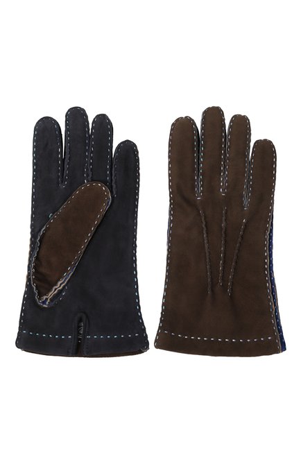 Мужского замшевые перчатки TR HANDSCHUHE коричневого цвета, арт. Z2362860 | Фото 2