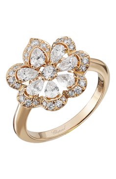 Женские кольцо CHOPARD бесцветного цвета, арт. 828347-5010 | Фото 1 (Материал сплава: Розовое золото)