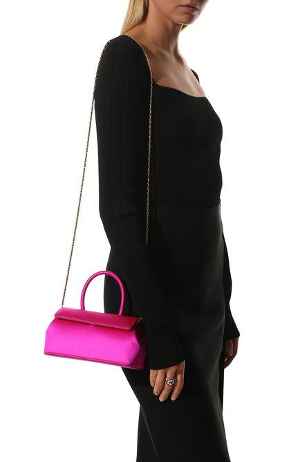 Женская сумка liza duo RUBEUS MILANO розового цвета, арт. 015/20DLD610 | Фото 2 (Материал: Текстиль; Ремень/цепочка: На ремешке; Размер: mini; Сумки-технические: Сумки top-handle; Женское Кросс-КТ: Вечерняя сумка)