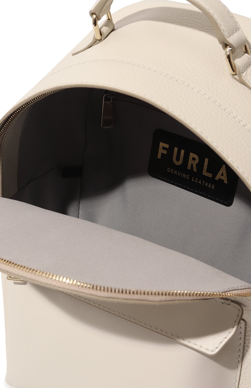 Женский рюкзак favola small FURLA кремвого цвета, арт. WB00897/BX0176 | Фото 5 (Материал: Натуральная кожа; Размер: mini; Стили: Кэжуэл)