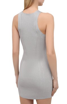 Женское платье из вискозы BALMAIN светло-серого цвета, арт. VF0R4040/K252 | Фото 4 (Стили: Гламурный; Длина Ж (юбки, платья, шорты): Мини; Случай: Повседневный; Региональные ограничения белый список (Axapta Mercury): RU; Кросс-КТ: Трикотаж; Материал сплава: Проставлено; Материал внешний: Вискоза; Рукава: Без рукавов; Драгоценные камни: Проставлено; Женское Кросс-КТ: Платье-одежда)