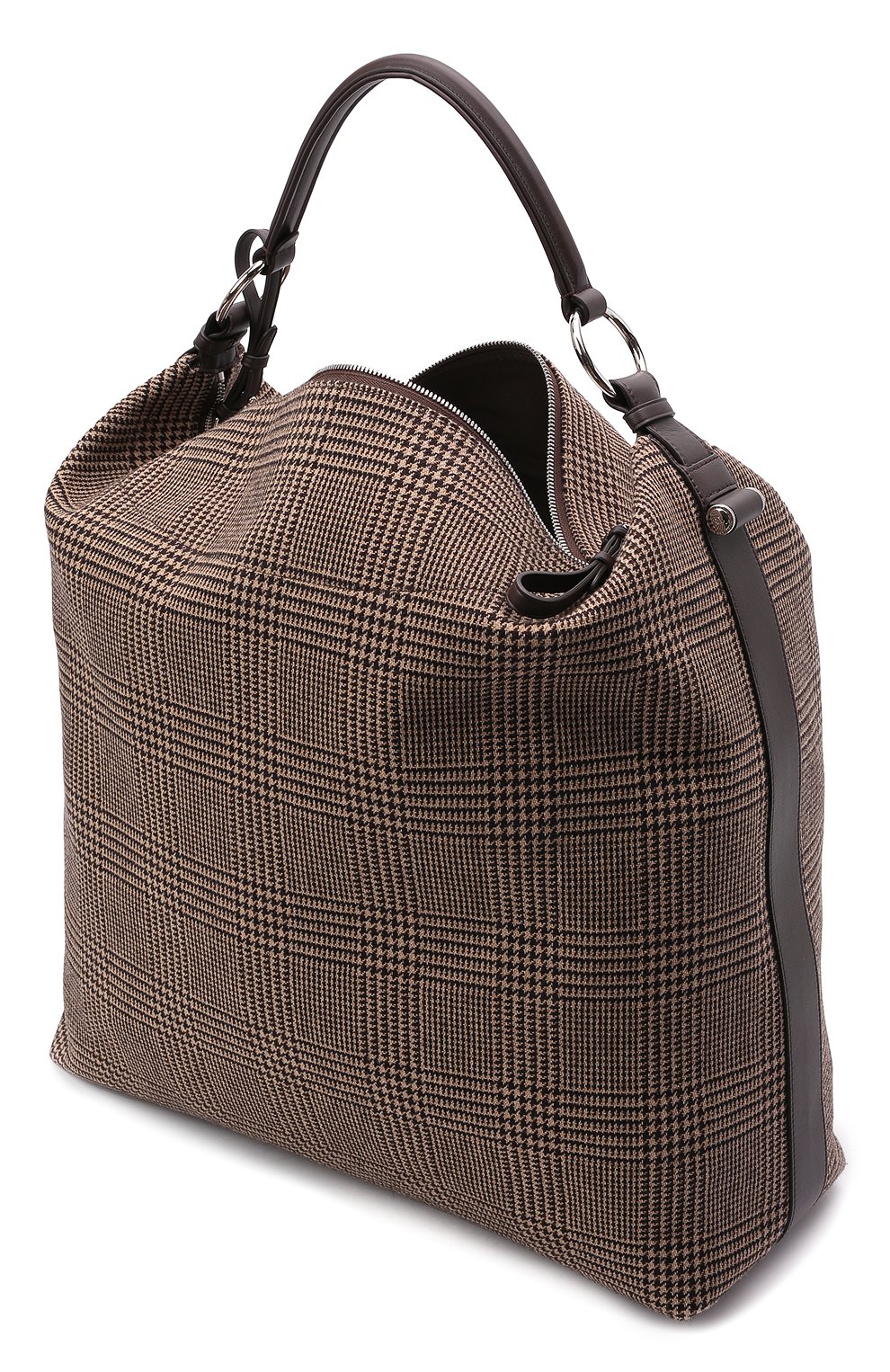 Женская сумка bridle large RALPH LAUREN коричневого цвета, арт. 435856510 | Фото 4 (Сумки-технические: Сумки top-handle; Ремень/цепочка: На ремешке; Материал: Текстиль; Размер: large)