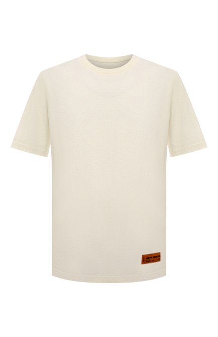 Мужская хлопковая футболка HERON PRESTON кремвого цвета по цене 19950 руб., арт. HMAA025C99JER0010100 | Фото 1