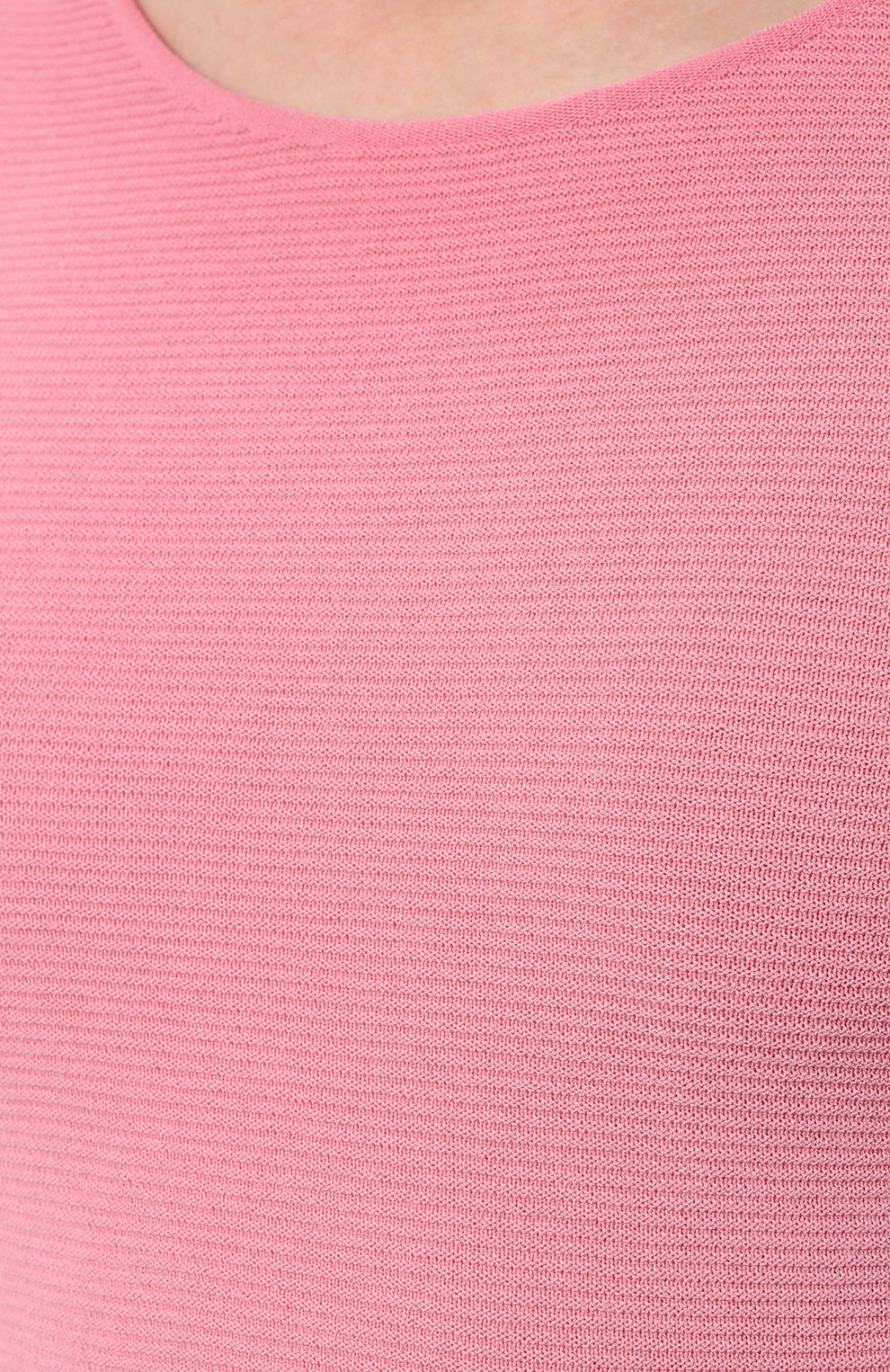 Женский пуловер GIORGIO ARMANI розового цвета, арт. 8NAM31/AM05Z | Фото 5 (Рукава: Длинные; Материал внешний: Синтетический материал, Вискоза; Длина (для топов): Стандартные; Материал сплава: Проставлено; Женское Кр осс-КТ: Пуловер-одежда; Драгоценные камни: Проставлено; Стили: Кэжуэл)