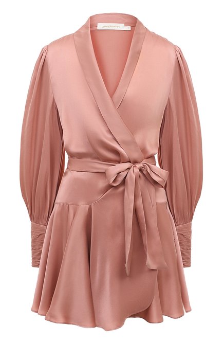 Женское шелковое платье ZIMMERMANN розового цвета по цене 123000 руб., арт. 8067DRF23 | Фото 1