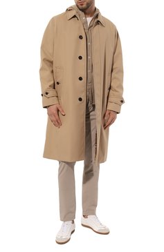 Мужские джинсы 7 FOR ALL MANKIND бежевого цвета, арт. JSMSC760SM | Фото 2 (Силуэт М (брюки): Прямые; Кросс-КТ: Деним; Длина (брюки, джинсы): Стандартные; Материал сплава: Проставлено; Материал внешний: Хлопок, Деним; Драгоценные камни: Проставлено; Стили: Кэжуэл)