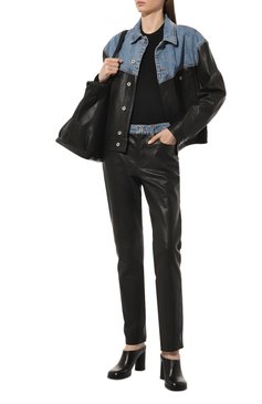 Женские кожаные сабо MATTIA CAPEZZANI черного цвета, арт. W185/VITELL0 | Фото 2 (Каблук высота: Высокий; Материал внутренний: Натуральная кожа; Каблук тип: Устойчивый; Подошва: Плоская)