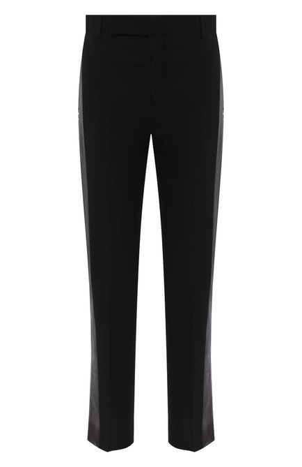 Женские брюки из шерсти и вискозы RICK OWENS черного цвета, арт. RP20F2304/WEQLX | Фото 1 (Материал подклада: Купро; Длина (брюки, джинсы): Стандартные; Материал внешний: Шерсть, Вискоза; Женское Кросс-КТ: Брюки-одежда; Силуэт Ж (брюки и джинсы): Прямые)