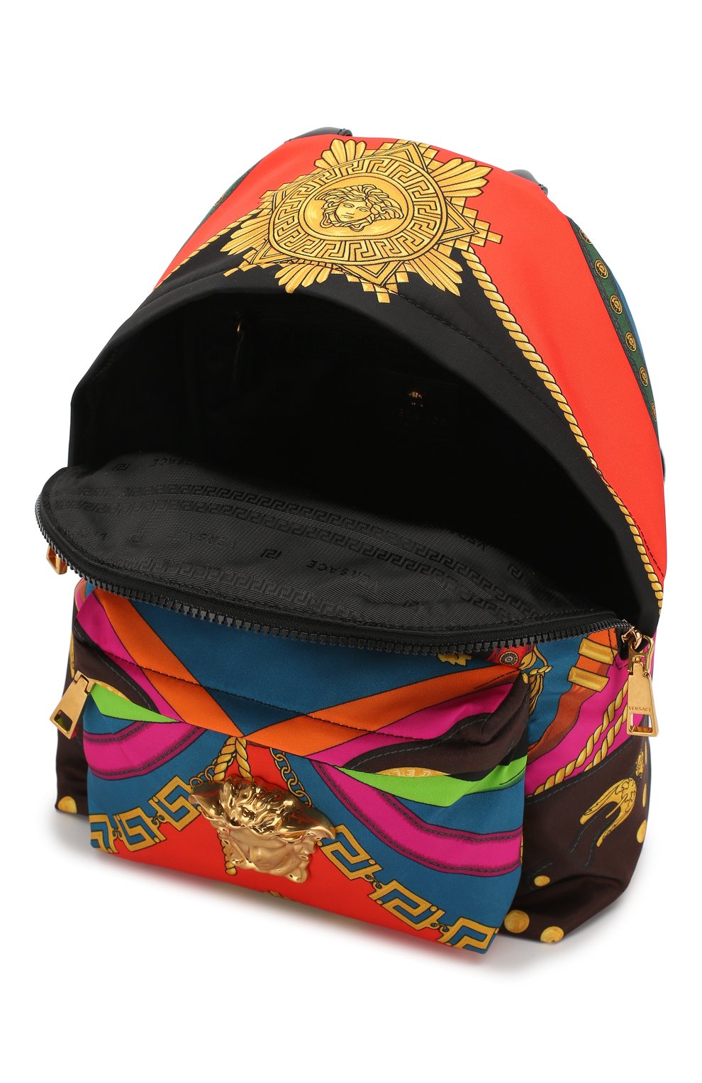 Женский рюкзак voyage barocco VERSACE разноцветного цвета, арт. DBFF360/D2NSC | Фото 4 (Размер: medium; Материал: Текстиль)