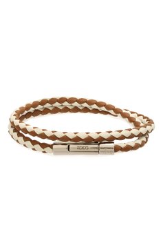 Мужской кожаный браслет TOD’S коричневого цвета, арт. XEMB1900200FLR | Фото 1 (Материал: Натуральная кожа, Кожа)