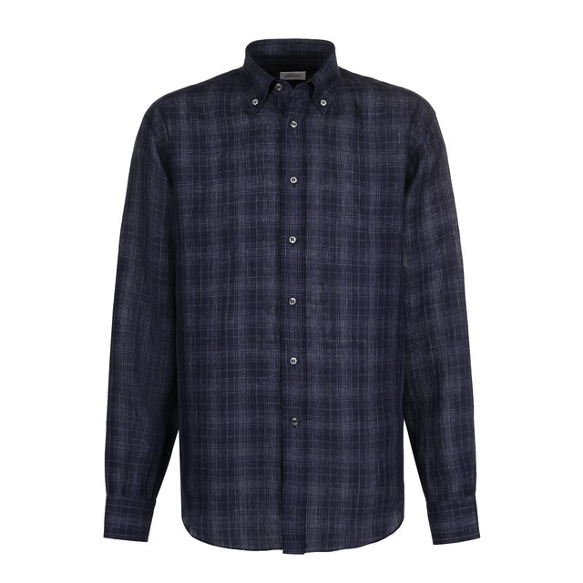 Хлопковая рубашка с воротником button down Brioni SC020Q/P7139