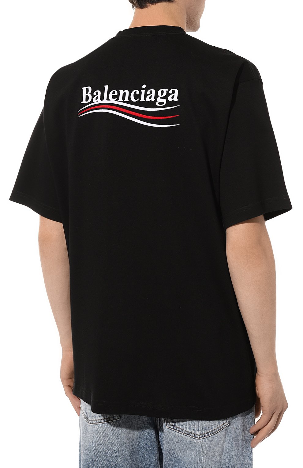 Хлопковая футболка Balenciaga  641675 TKVJ1 Фото 4