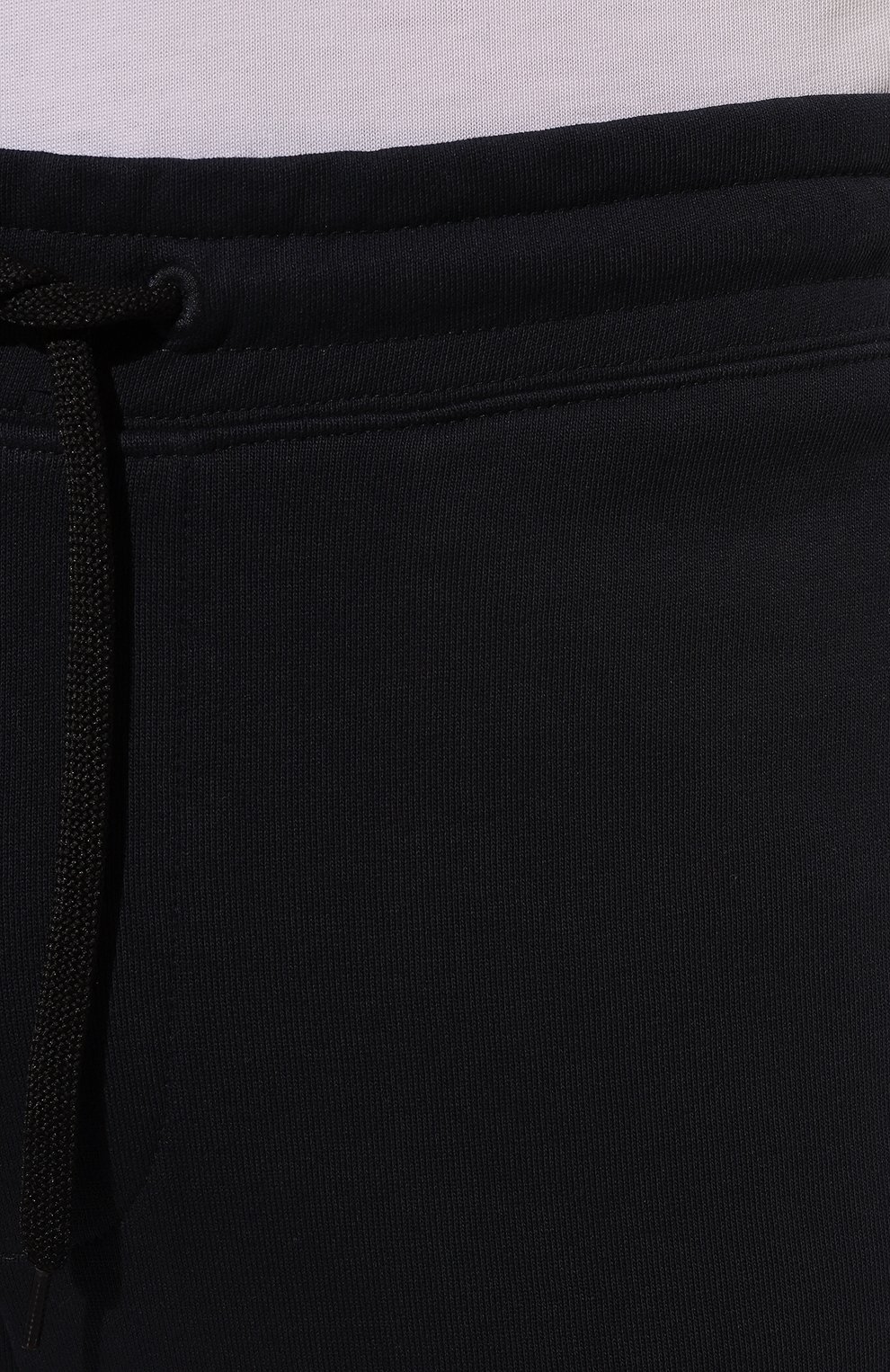 Мужские хлопковые джоггеры HUGO темно-синего цвета, арт. 50473211 | Фото 5 (Длина (брюки, джинсы): Стандартные; Материал внешний: Хлопок; Стили: Спорт-шик; Силуэт М (брюки): Джоггеры)